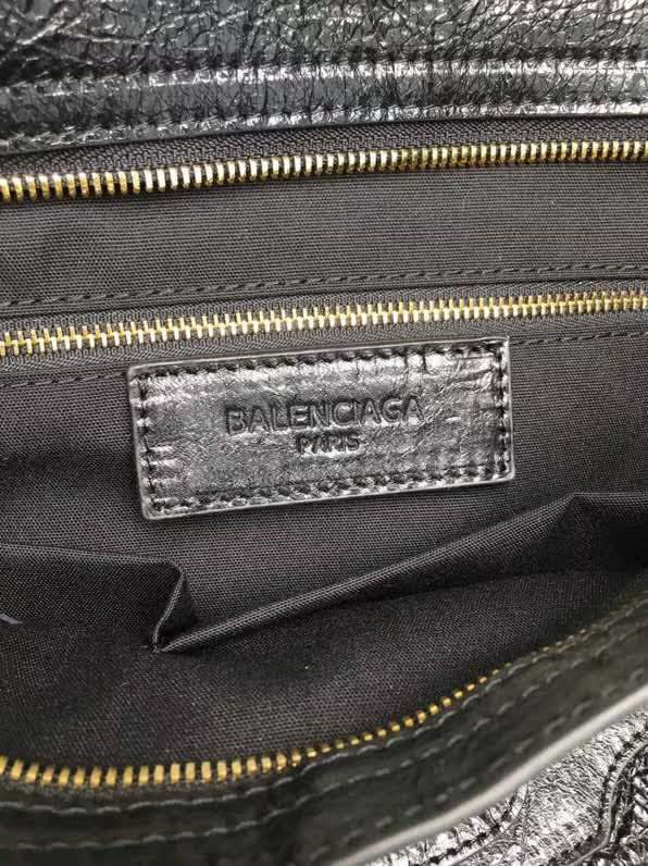 BALENCIAG巴黎世家 歐洲水貨 Balenciaga city mini 小金釘 限量 原廠爆裂紋羊皮黑色 手提肩背包  BL1182